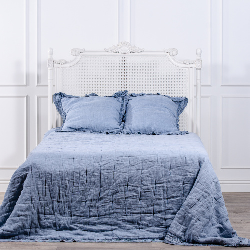 DF864-12 M01 Кровать деревянная, изголовье ротанг 120х200 SIENA. Фото №1