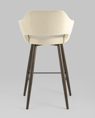 Стул барный Саймон велюр бежевый. Фото №6