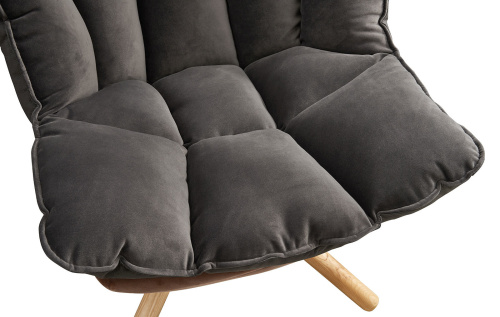 Кресло HUSK DC-1565C коричневое. Фото №6