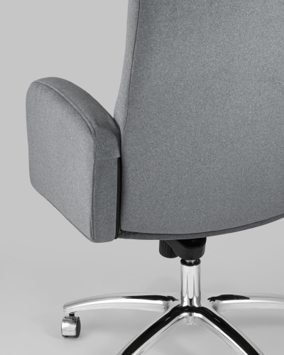 Кресло руководителя Лансет микровелюр темно-серый фото Кресло руководителя Лансет микровелюр темно-серый. Фото №8