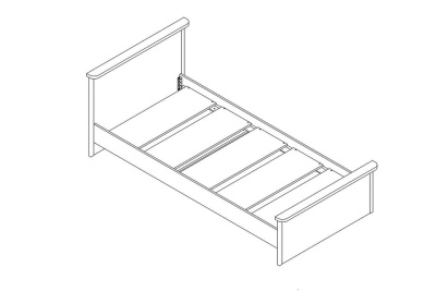 Тифани СТЛ.305.04 Кровать Дуб небраска/Белый фото Тифани СТЛ.305.04 Кровать Дуб небраска/Белый. Фото №2