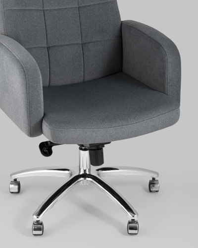 Кресло руководителя Лансет микровелюр темно-серый фото Кресло руководителя Лансет микровелюр темно-серый. Фото №9