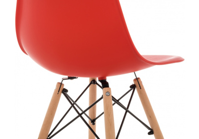 Стул деревянный Eames PC-015 красный фото Стул деревянный Eames PC-015 красный. Фото №5