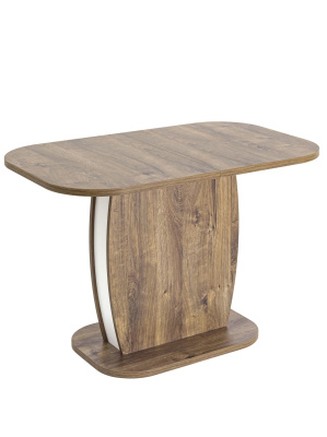 Стол Barrel 110-145*70 дуб Ка/белый. Фото