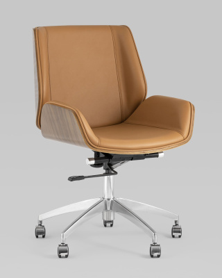 Кресло офисное TopChairs Crown коричневое фото Кресло офисное TopChairs Crown коричневое. Фото №3