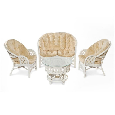 Комплект Черчилль с 2-х местным диваном, цвет: белый фото Комплект Черчилль с 2-х местным диваном, цвет: белый. Фото №2