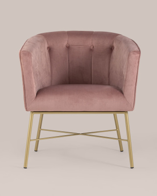 Кресло Шале велюр розовый. Фото №5