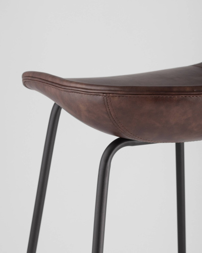 Стул барный Beetle Lite PU коричневый. Фото №8