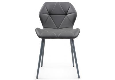 Стул Вальд экокожа серый / серый глянец. Фото