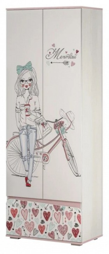 Шкаф платяной Малибу,белый. Фото №1