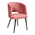 Стул Базель коралловый с прострочкой с черными ножками