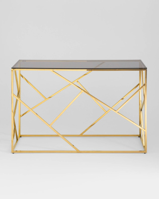 Консоль АРТ ДЕКО 120х40 золото стекло smoke фото Консоль АРТ ДЕКО 120х40 золото стекло smoke. Фото №4