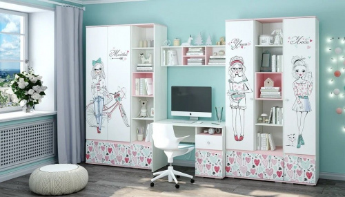 Шкаф платяной Малибу,белый. Фото №5