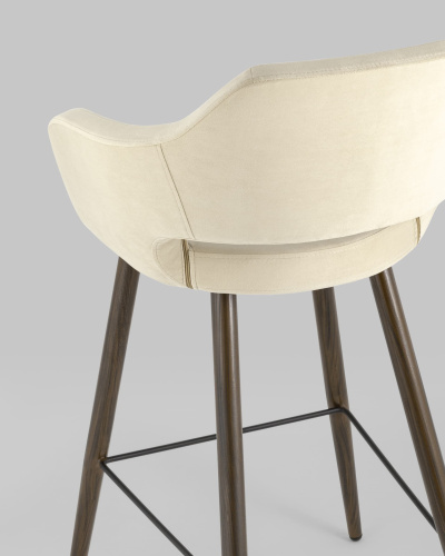 Стул барный Саймон велюр бежевый. Фото №8