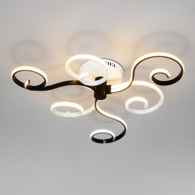 Потолочная люстра Eurosvet Friori 90149/3 белый/черный фото Потолочная люстра Eurosvet Friori 90149/3 белый/черный. Фото №2