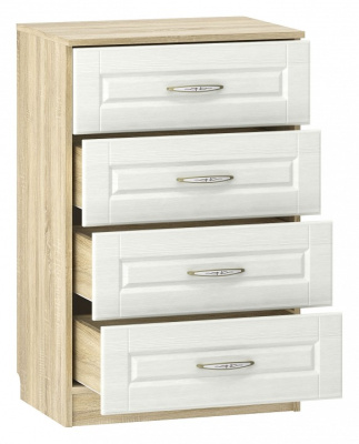 (Сильва) НМ 040.38 Комод Оливия / дуб сонома / белый фото (Сильва) НМ 040.38 Комод Оливия / дуб сонома / белый. Фото №2